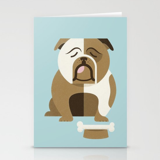 Bulldog - Blue Variant Stationery Cards