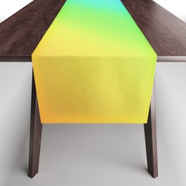 Speckled Bright Rainbow Gradient Table Runner