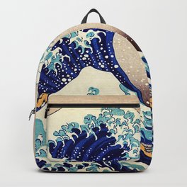 The Great Wave Off Kanagawa Backpack | Antique, Japan, Vintage, Asian, Woodblock, Art, Ukiyoe, Greatwave, Mountfuji, Japanesevintage 