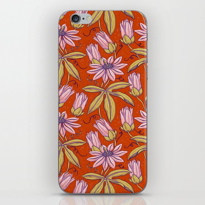 Tropical ,exotic ,flowers,Neutral summer pattern  iPhone Skin