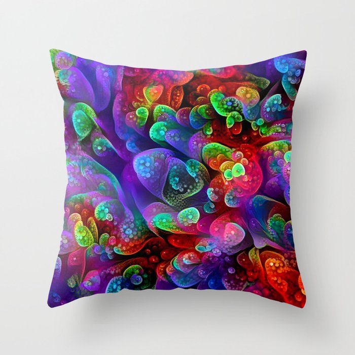 Deep Seabed At Night Art Collection Throw Pillow