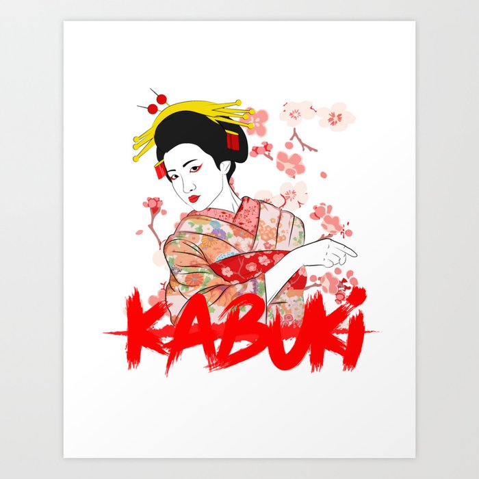 Kabuki Theatre Female Performer Art Print