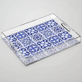 Mediterranean Tiles Design Nº1 Acrylic Tray