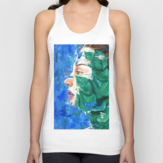 Leaves and face Unisex Tank Top
