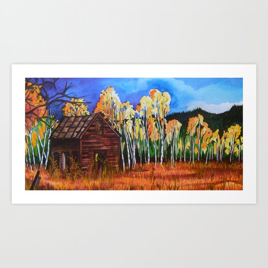 Aspens Glow Art Print
