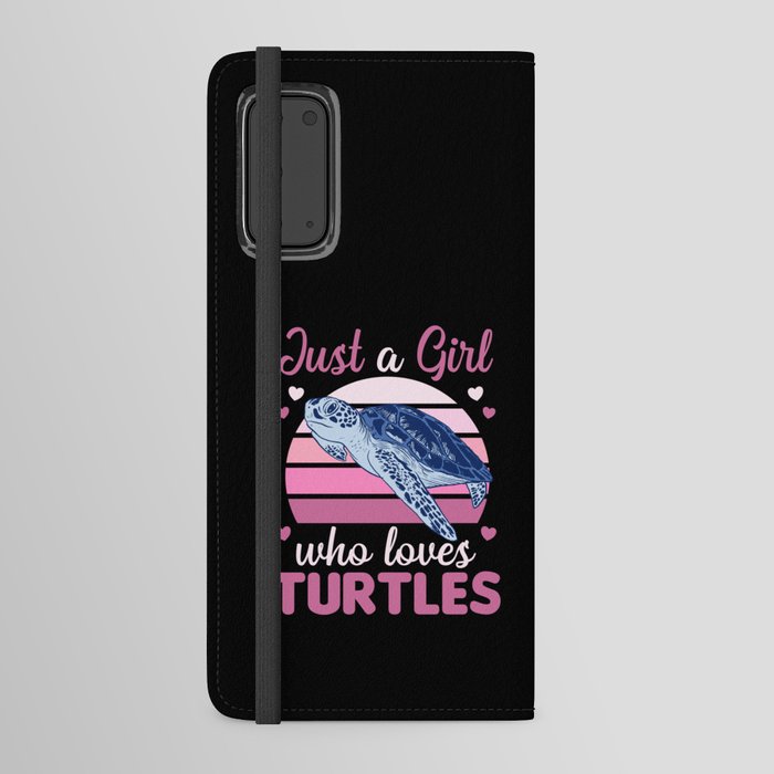 Just A Girl who Loves Turtles - cute Turtle Android Wallet Case