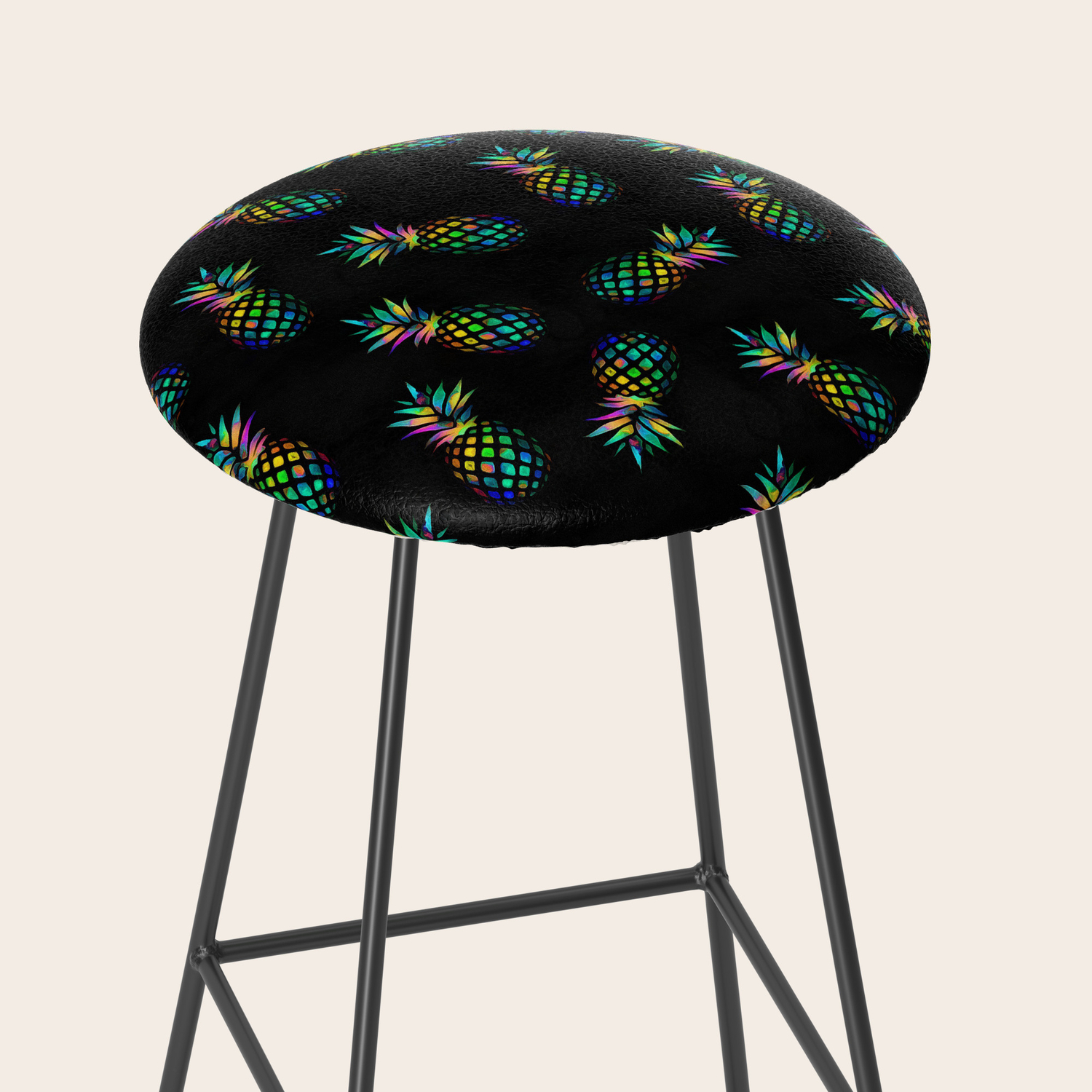 Iridescent Pineapples Bar Stool By Catyarte Society6