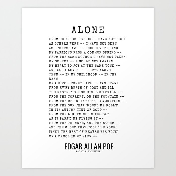 Alone Poem