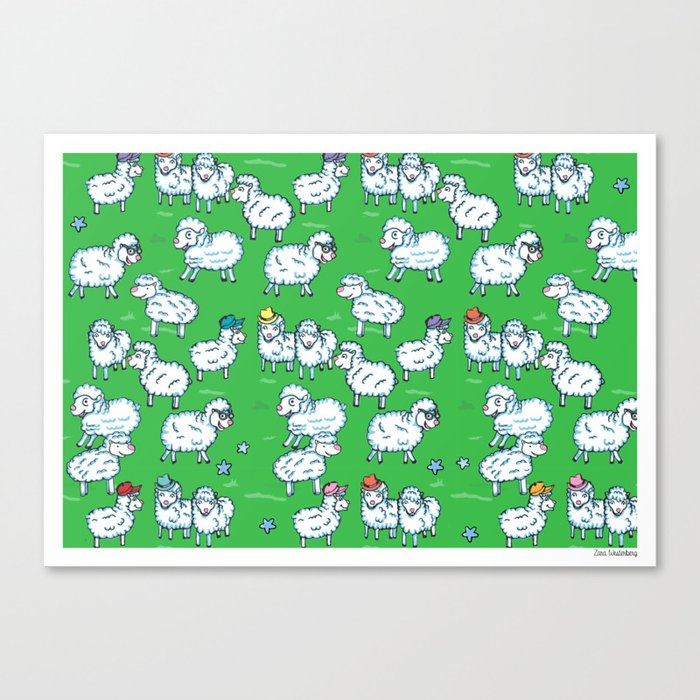 Counting sheep Canvas Print