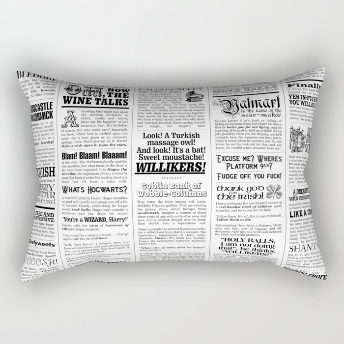 Wizard People, Dear Reader Newspaper Print Rectangular Pillow
