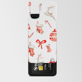 Christmas and New Year holidays. Pattern. Great amazing Christmas set. Android Card Case
