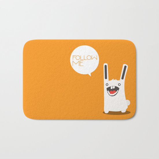 Follow The White Rabbit Bath Mat