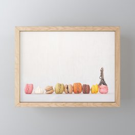 Paris, macarons and the eiffel tower Framed Mini Art Print