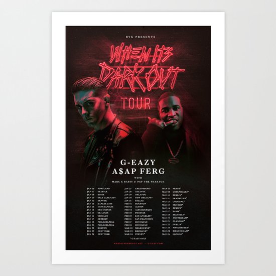 Tour Poster Art Print