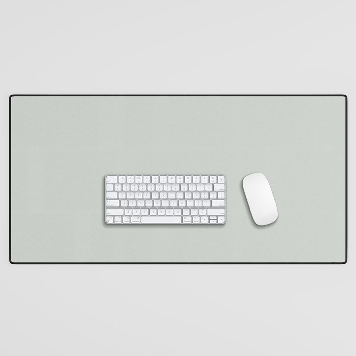 Light Gray-Green Solid Color Pantone Frosted Mint 12-5703 TCX Shades of Green Hues Desk Mat