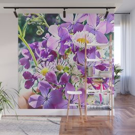 Lilac Shower Wall Mural
