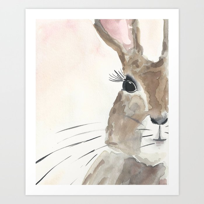 Bunny Art Print | Painting, Watercolor