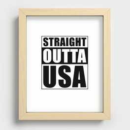 Straight Outta USA Recessed Framed Print