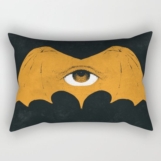 gold bat Rectangular Pillow