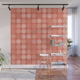 Simple Shapes Pattern. Terracotta. Wall Mural