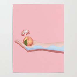 Peach Beach Poster