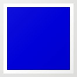 Solid Electric Blue Art Print