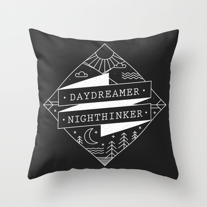 daydreamer nighthinker Throw Pillow