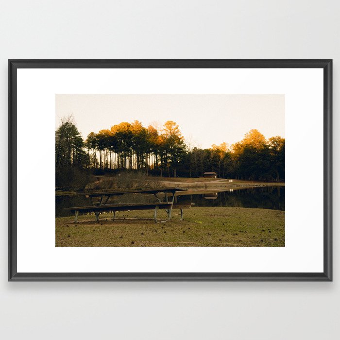 Lake Nicol sunset  Framed Art Print