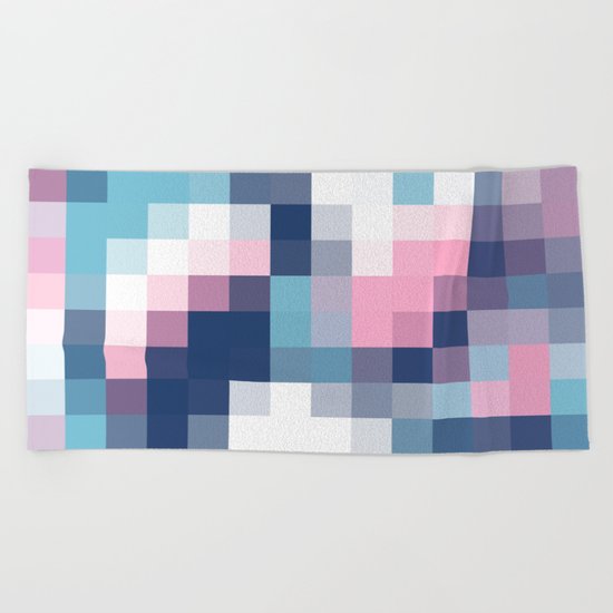 Mat Map Squares Beach Towel