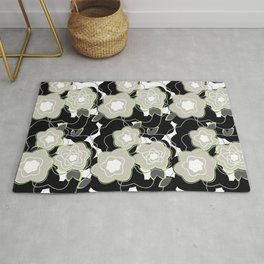 Mysterious Night - Flowers by SewMoni Rug