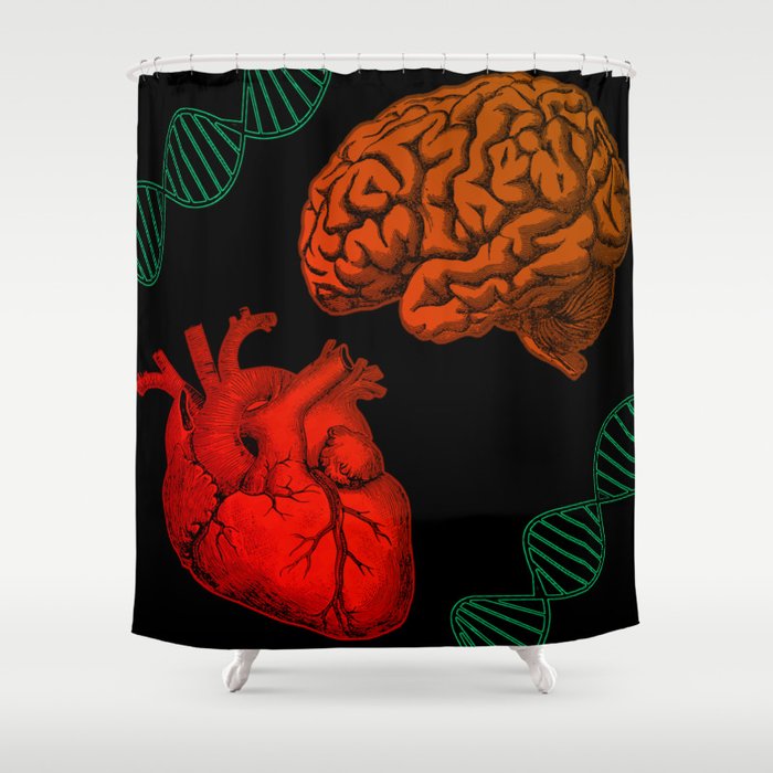 The Brain and Heart Shower Curtain