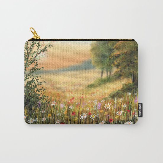 Country Flowers Carry-All Pouch