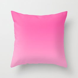 Bright pink neon gradient, Ombre. Throw Pillow