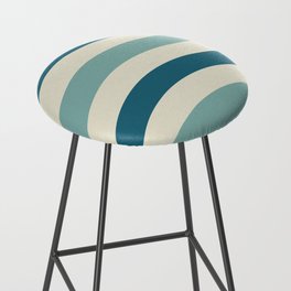 Retro Style Minimal Lines Background - Pewter Blue and Blue Sapphire Bar Stool