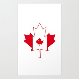 canada maple flag Art Print