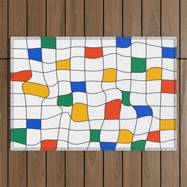 Warp Grid: Bauhaus Tiles Day Edition Outdoor Rug