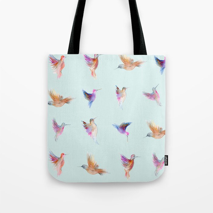 Hummingbirds watercolor  Tote Bag