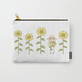 Sunflower Girl Carry-All Pouch