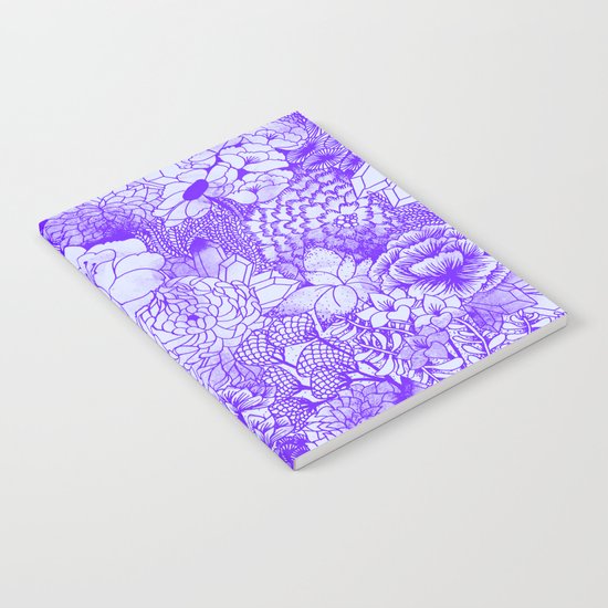 Shocking Purple Floral Notebook