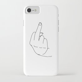 middle finger iPhone Case
