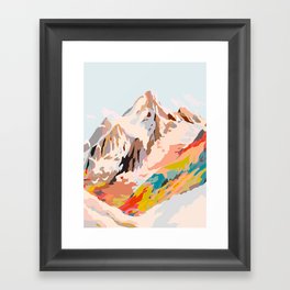 glass mountains Framed Art Print