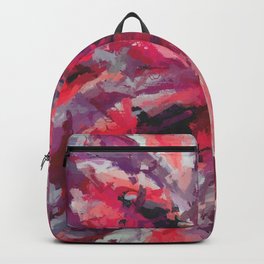 Guarded By Time Pink Abstract Backpack | Digital, Graphicdesign, Modern, Contemporary, Originalart, Design, Colourful, Vibrantprint, Colorful, Modernart 