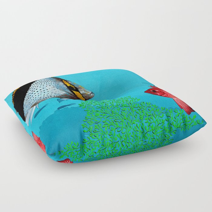 Butterfly & Bigeye fishes Floor Pillow