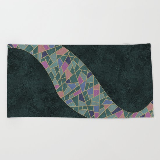 Geometric Marble 02 (abstract) Beach Towel