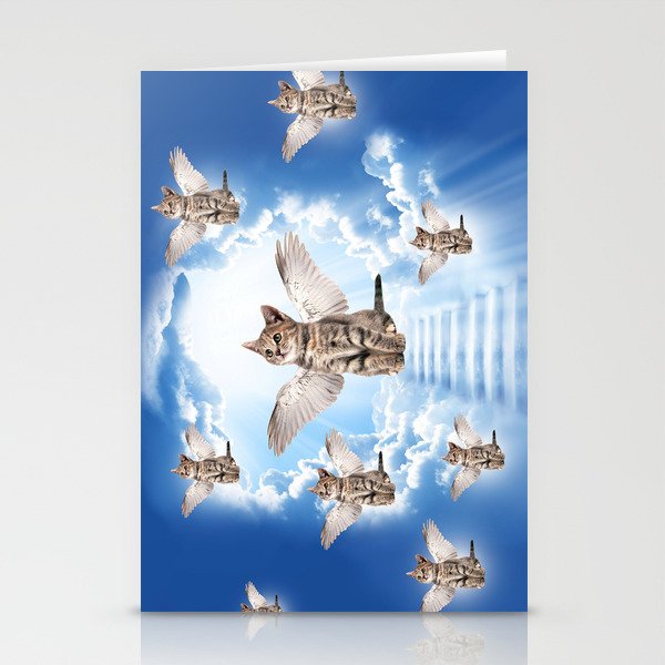 All Cats Go To Heaven Stationery Cards By Marios Society6