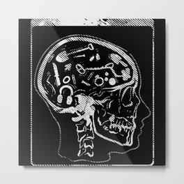 Metal Detector Brain X-ray Image Motif Metal Print | Antiques, Graphicdesign, Probe, X Rayimage, Geocacher, Metaldetectors, Hunt, Bounty, Coins, X Ray 