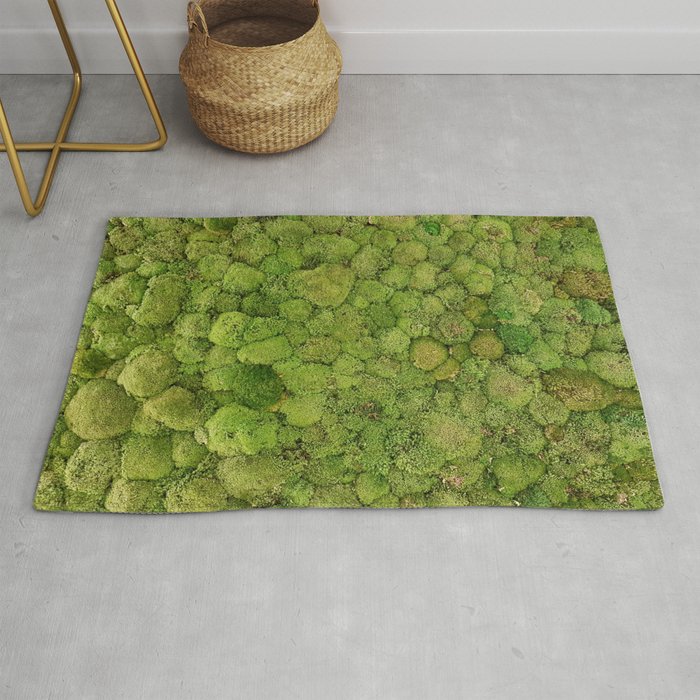 Green moss carpet Rug