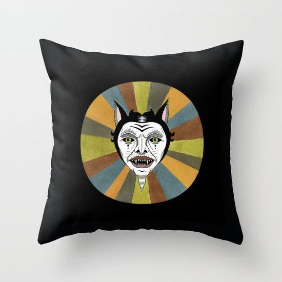 Cat Color Wheel No. 1 Throw Pillow