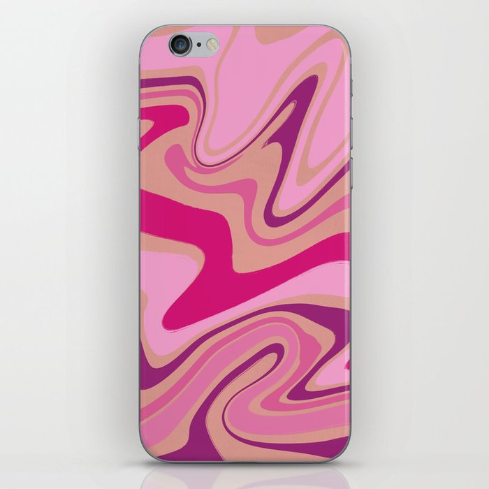 Pink fluid abstract liquid iPhone Skin