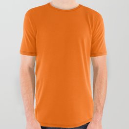 Fractowrap Solid Colors Orange All Over Graphic Tee